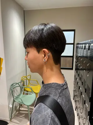 ショート パーマ ダウンパーマ/ 韓流ヘア/下栃棚渚のヘアスタイル