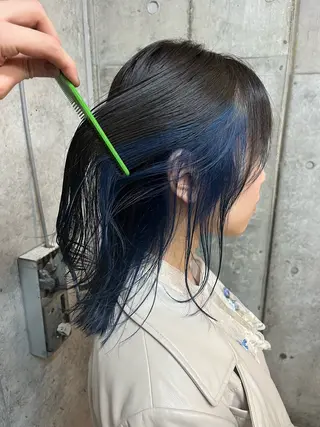 ミディアム カラー 🌱ぱっつとボブカ ット🌱/Ryotaのヘアスタイル