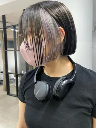 ショート カラー センターパート/ 暖色カラーayuのヘアスタイル