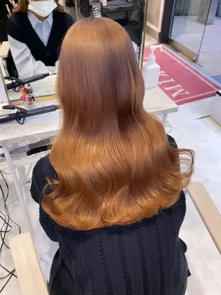 ロング カラー パーマ ヘアアレンジ メンズ キッズ ネイル マツエク・マツパ アイブロウ 🎀韓国レイヤー YURINA🎀のヘアスタイル