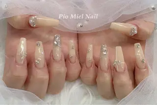 ロング カラー HANA 長さだしのネイルデザイン