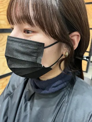 ロング カラー パーマ ヘアアレンジ メンズ キッズ ネイル マツエク・マツパ アイブロウ 久木原 ゆりのヘアスタイル