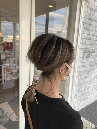 ミディアム カラー ヘアアレンジ EARTH石巻店 尾形  裕のヘアスタイル