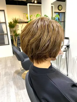 ショート カラー パーマ 先着1名様限定 カット無料のヘアスタイル