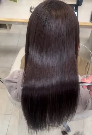 ロング シャドウパーマ／骨格 矯正カット　トモキのヘアスタイル