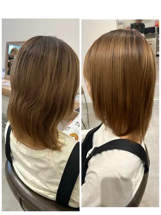 ミディアム パーマ やまこし 美裕樹のヘアスタイル