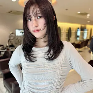 ミディアム ハッシュカット/四条 烏丸/寺本弘樹のヘアスタイル