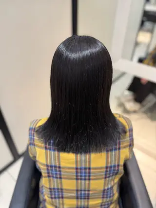 ミディアム カラー パーマ グレージュ/レイヤー /韓国ヘア/RISAのヘアスタイル