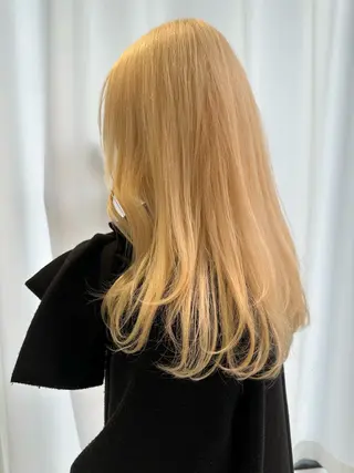 ロング カラー 栄/ミルクティー/ ベージュ/リホナ🧸のヘアスタイル