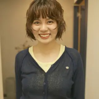 ショート パーマ パーマ/透明感カラー 元町🌱takutoのヘアスタイル