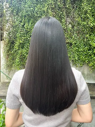 ロング カラー うる艶カラー× ハイトーン/miuのヘアスタイル