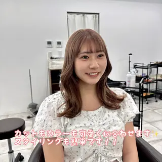 ミディアム カラー ブリーチなし/レイヤ ー特化🌈Tommyのヘアスタイル