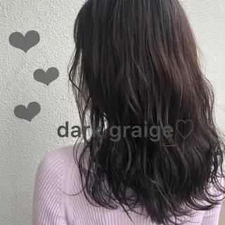 セミロング カラー レイヤーカット 韓国ヘアayameのヘアスタイル
