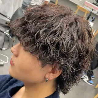 ミディアム パーマ ヘアアレンジ メンズ fifth 石川 凪のヘアスタイル