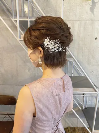ショート カラー パーマ ヘアアレンジ メンズ キッズ ネイル マツエク・マツパ モリモト サナのヘアスタイル