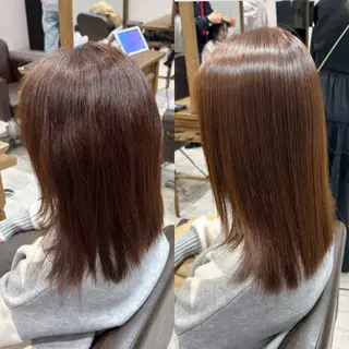 ミディアム 縮毛矯正/ショート/ レイヤー/畑中正敏のヘアスタイル