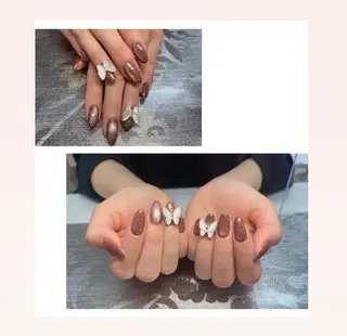 ネイル I-nailロング /ワンホン/キラキラのネイルデザイン