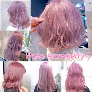 ミディアム カラー ヘアアレンジ 💕ブリーチ/ヘアメ 🎀YUUKAのヘアスタイル