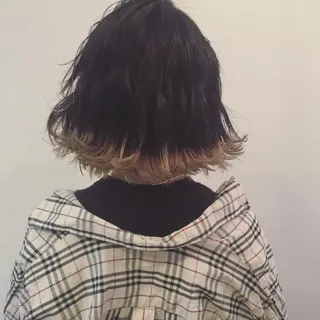 ミディアム カラー 池田 真由美のヘアスタイル