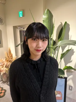 ミディアム カラー HANAME 原宿美容室のヘアスタイル