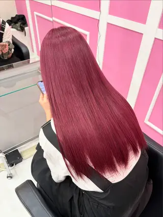 ロング カラー HAIR E.S所属・ブリーチ⏳艶カラー Natsukiのヘアスタイル