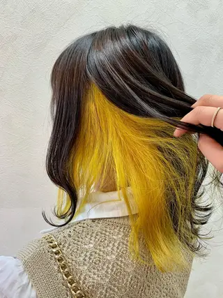 セミロング カラー 加藤 遥花のヘアスタイル