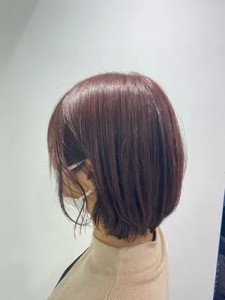 ショート カラー パーマ ヘアアレンジ ネイル マツエク・マツパ 韓国風ベージュ🤎 赤みなし🌿横浜🤎のヘアスタイル