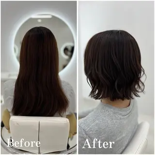 ショート カラー ✄﻿aini天王寺 ✄﻿ゆ乃のヘアスタイル