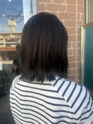 ミディアム カラー メンズ キッズ 久木原 ゆりのヘアスタイル