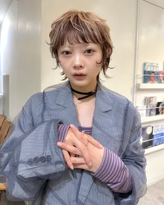 ショート 似合わせカット ハイトーン/北村優人のヘアスタイル