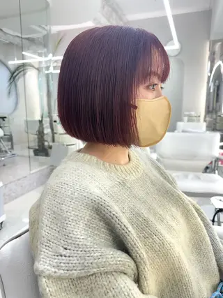ミディアム ハイトーンボブ Mizuki.のヘアスタイル