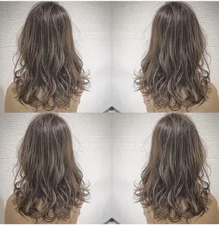 ロング カラー ヘアアレンジ 白髪ぼかしハイライト 茗荷谷駅徒歩2分のヘアスタイル