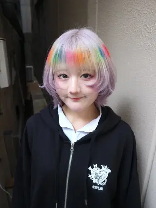 ショート カラー ハイトーン/メンズ/ デザイン/梅田/ミユのヘアスタイル