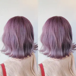 セミロング カラー 似合わせ/ブリーチ カラー.岡田友仁のヘアスタイル