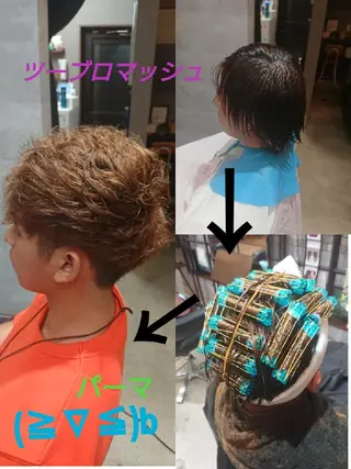 メンズ パーマ 浅野  勇貴のヘアスタイル