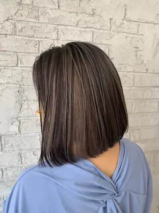 ミディアム カラー ハイライトカラー＆ ダブルカラー　田口のヘアスタイル