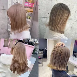 ミディアム 🤍ムラ修正ブリーチ 🤍原宿/YUUのヘアスタイル