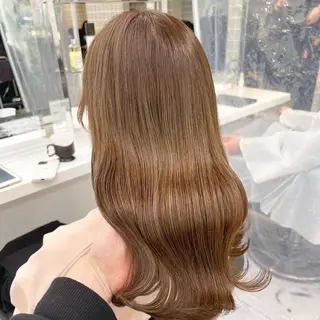 セミロング パーマ ヘアアレンジ メンズ マツエク・マツパ 韓国風ベージュ🤎 赤みなし🌿横浜🤎のヘアスタイル