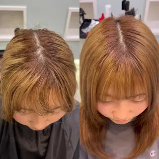 Wカラー┆ブラウン ┆うる艶┆ゆうはのヘアスタイル