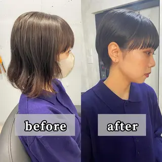 ショート カラー 🟩くすみカラー/ボ ブ/ショート/大司のヘアスタイル