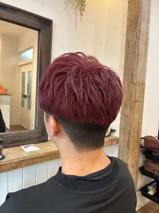 カラー メンズ 阿部 翔一郎/暖色系カラーのヘアスタイル