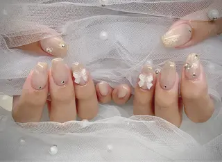 ネイル I-nailロング /ワンホン/キラキラのネイルデザイン