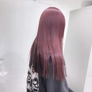 セミロング カラー 渋谷🎨ブリーチ特化 ×エクステ🎨レンのヘアスタイル