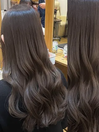 ロング カラー 髪質改善Wカラー ウルトワのアユカのヘアスタイル