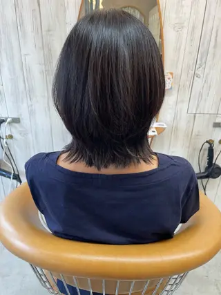 ミディアム オリーブベージュ/シ ョートボブたまき🧡のヘアスタイル