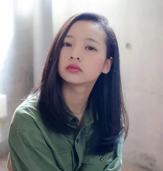 セミロング カラー 髪質改善、縮毛矯正 店長浅野太郎のヘアスタイル