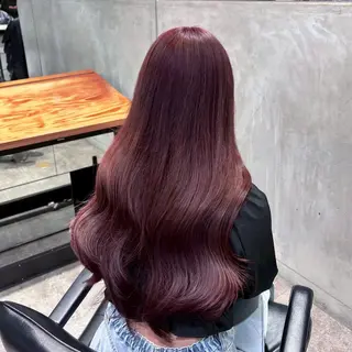 セミロング カラー うる艶カラー /縮毛矯正✨レオンのヘアスタイル