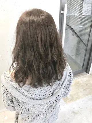 ミディアム パーマ 新井 広樹のヘアスタイル