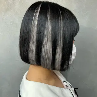 ミディアム ❤️‍🔥シールエク ＋カラー京❤️‍🔥のヘアスタイル