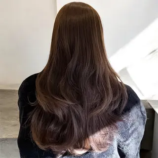 ロング カラー ヘアアレンジ 韓国ヘア/レイヤー 顔周りカット/ユキナのヘアスタイル